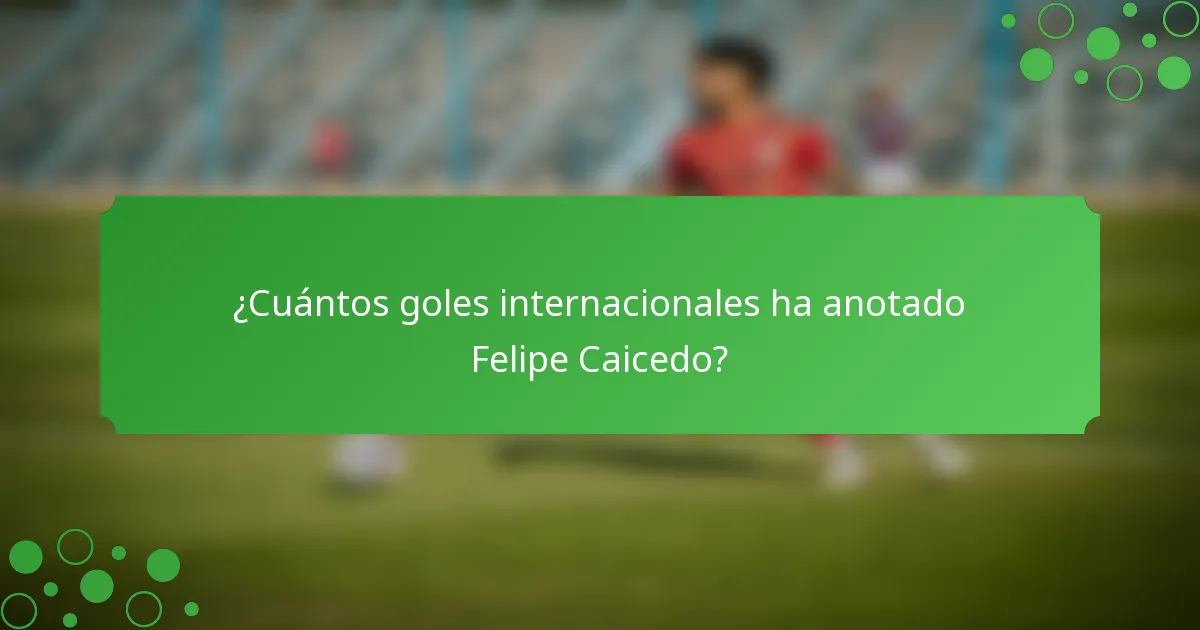 ¿Cuántos goles internacionales ha anotado Felipe Caicedo?
